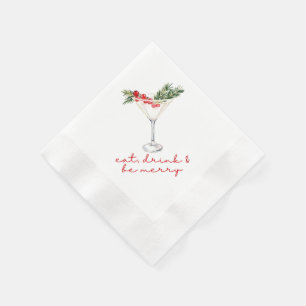Eat, Drink, and Be Merry Christmas  Napkins