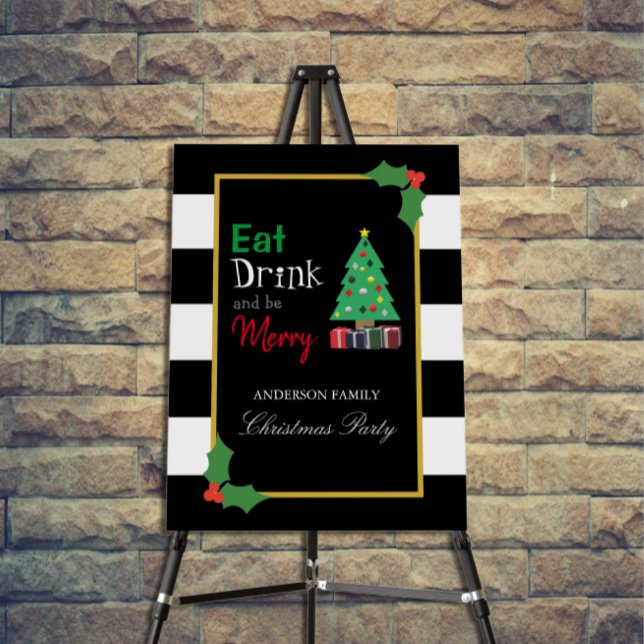Eat Drink And Be Merry Christmas Party Foam Board (Creator Uploaded)