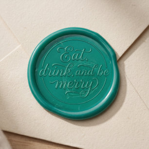 Eat Drink and Be Merry Christmas Wax Seal Sticker