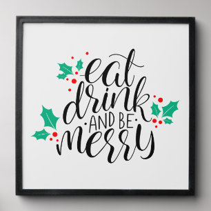 Eat Drink and Be Merry Design Peel And Stick Photo Tile