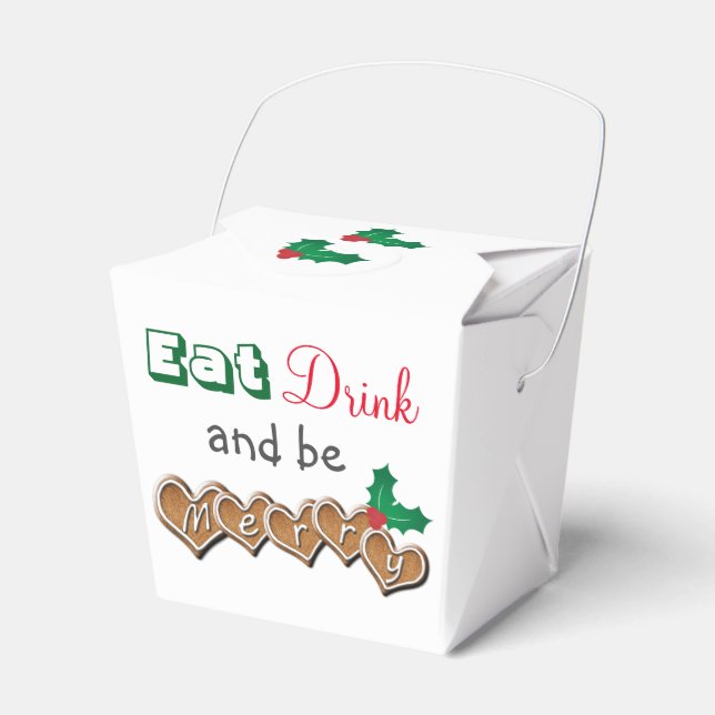 Eat, Drink and be Merry Favor Boxes (Front Side)