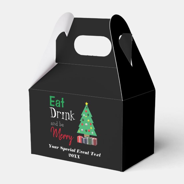 Eat, Drink, and be Merry Favor Boxes (Front Side)
