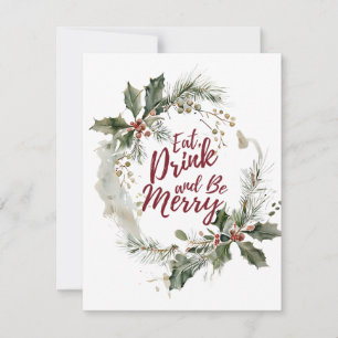 Eat, Drink, and Be Merry  Holiday Card