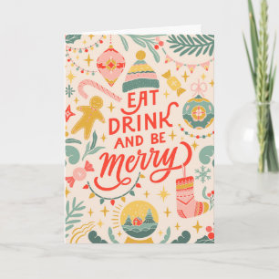 Eat, Drink, and Be Merry Holiday Card