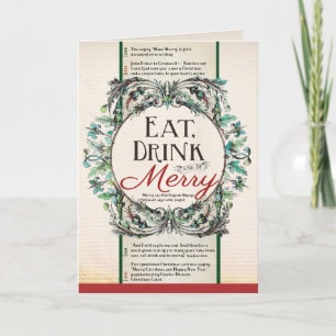 Eat, Drink, and Be Merry Holiday Card