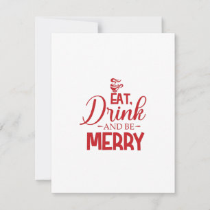 Eat Drink And Be Merry Holiday Card