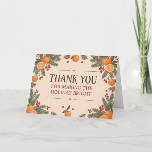 Eat Drink and Be Merry Holiday Dinner Thank You Card