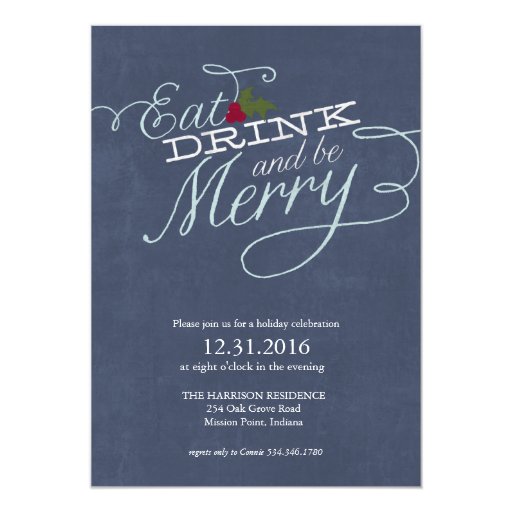 Eat Drink And Be Merry Invitations 5