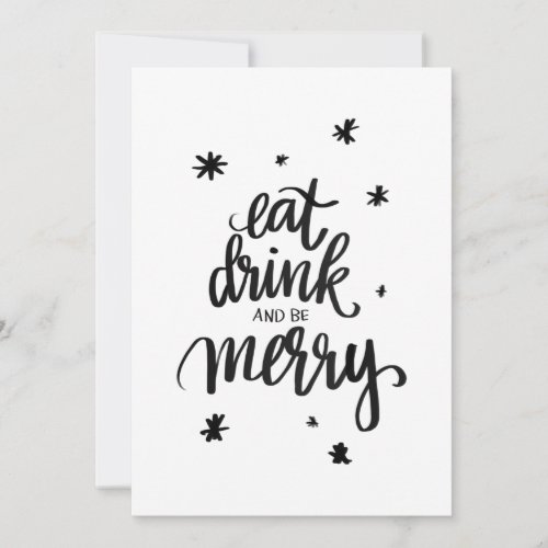 eat drink and be merry Karte Holiday Card