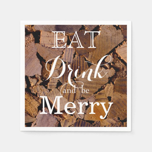 Eat Drink and be Merry Napkins (Front)