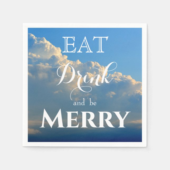 Eat Drink and be Merry Napkins (Front)
