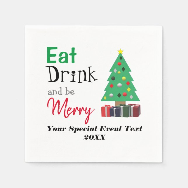 Eat, Drink, and be Merry Napkins (Front)