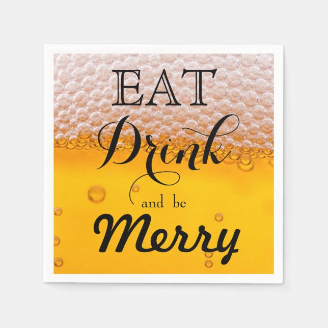 Eat Drink and be Merry Paper Napkins (Front)