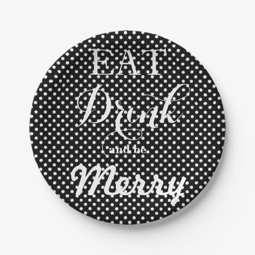 Eat Drink and be Merry Paper Plate