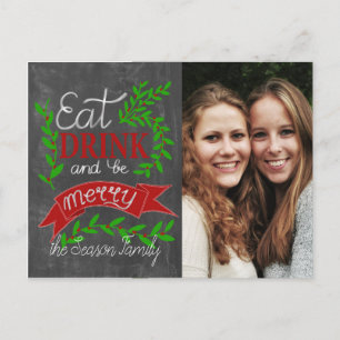 Eat, drink and be Merry Photo card