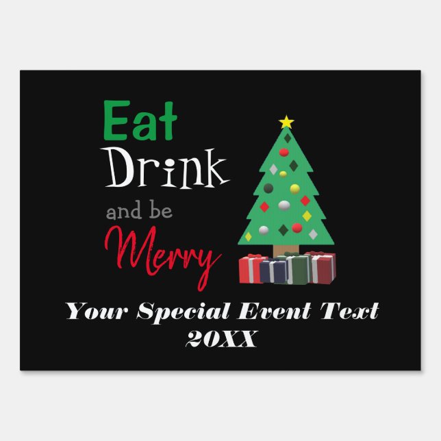 Eat, Drink, and be Merry Sign (Front)