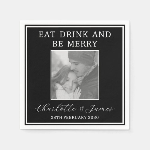 Eat Drink And Be Merry Wedding Party Napkins