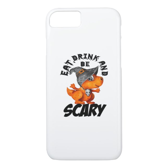 Eat Drink And Be Scared Funny Quote Case-Mate iPhone Case (Back)