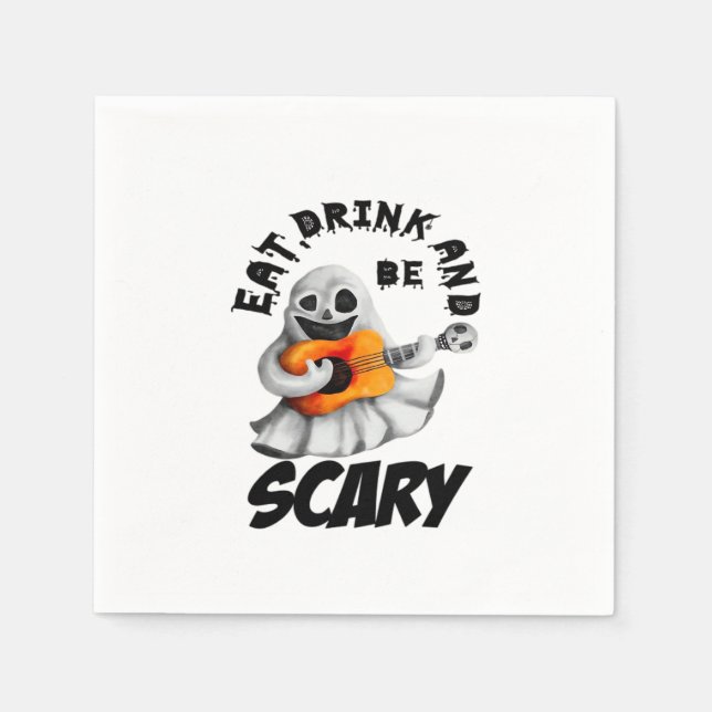 Eat Drink And Be Scared Minimal Clean Napkins (Front)