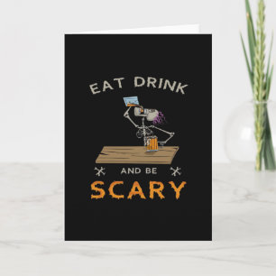 Eat Drink And Be Scary Aesthetic Graphic Card