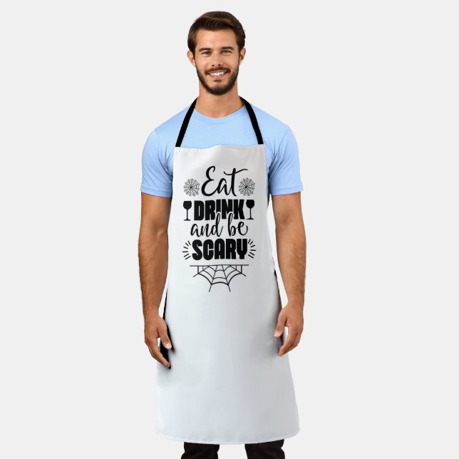 Eat Drink and be Scary Apron (Worn)