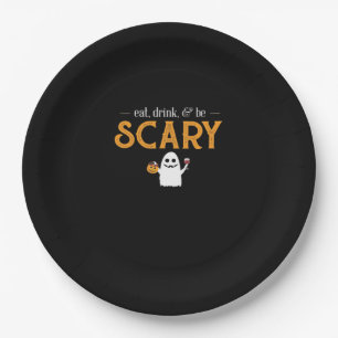 Eat Drink And Be Scary Classic Aesthetic Unique Paper Plates