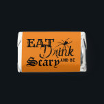 Eat Drink and be Scary Family Halloween Party Hershey's Miniatures<br><div class="desc">Party time is so much more frightful when you hand out with these dreadfully designed trick or treat candies. Don't forget to customize the bottom with your family name,  or any other text your little blackened heart desires.</div>