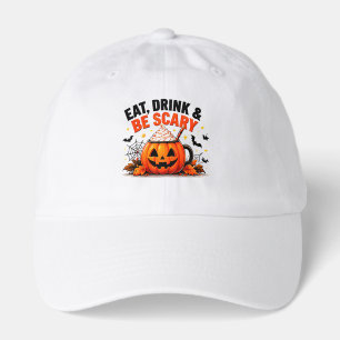 Eat Drink And Be Scary Funny Pumpkin Halloween Hat