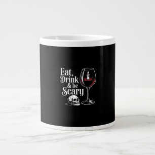 Eat Drink And Be Scary Funny Quote Giant Coffee Mug