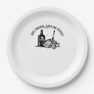 Eat Drink And Be Scary Funny Quote Paper Plates