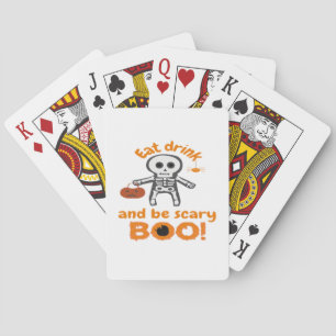 Eat Drink And Be Scary Funny Spooky Poker Cards