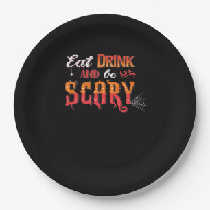 Eat Drink And Be Scary Funny Vintage Paper Plates