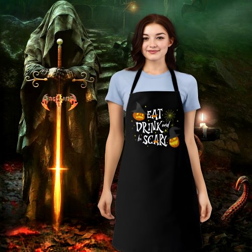 Eat Drink and Be Scary Halloween Apron