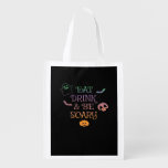 Eat Drink And Be Scary Halloween Classic Vintage G Grocery Bag