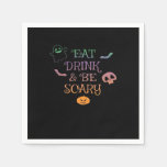 Eat Drink And Be Scary Halloween Classic Vintage G Napkins