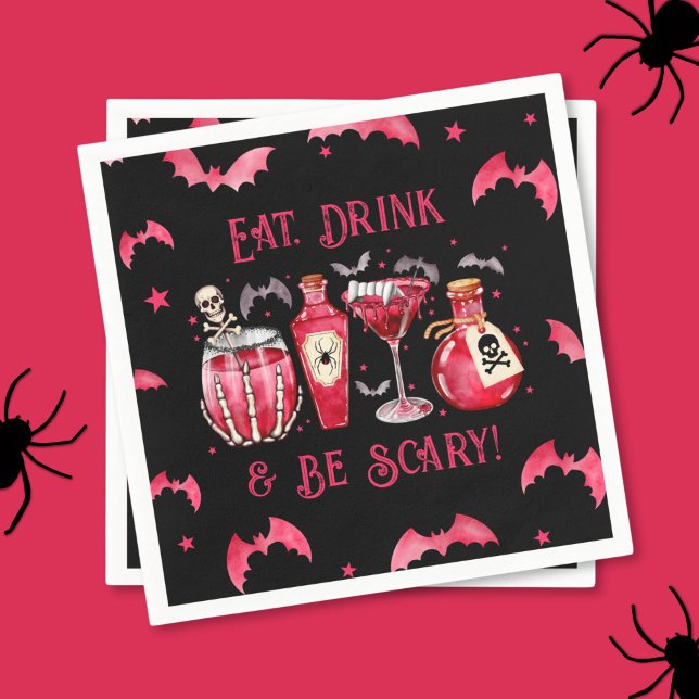 Eat Drink and Be Scary Halloween Cocktails Napkins (Eat Drink and Be Scary Halloween Cocktails Napkins)