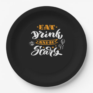 Eat Drink And Be Scary Halloween Creative Casual Paper Plates