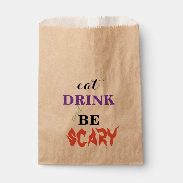 EAT Drink and be Scary Halloween Favor Bag (Front)