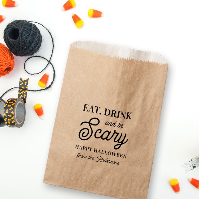 Eat, Drink and Be Scary Halloween Favor Bag (Creator Uploaded)