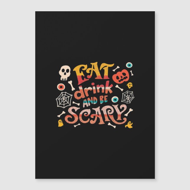 Eat Drink And Be Scary Halloween Funny Essential C (Front)