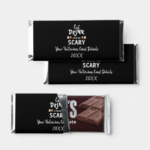 Eat, Drink and Be Scary Halloween Hershey Bar Favors