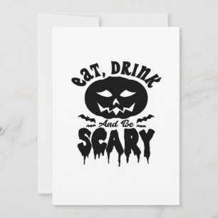 Eat Drink And Be Scary Halloween Light Cool Unique Holiday Card