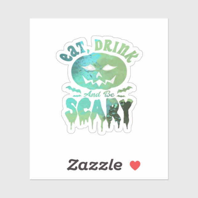 Eat Drink And Be Scary Halloween Light Sticker (Sheet)