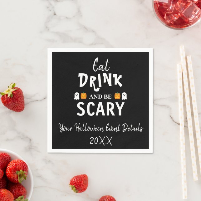 Eat, Drink and Be Scary Halloween Napkins (Insitu)