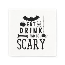 eat drink and be scary halloween napkins