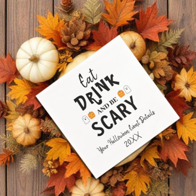 Eat, Drink and Be Scary Halloween Napkins (Creator Uploaded)