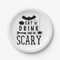 eat drink and be scary halloween paper plates
