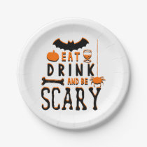 eat drink and be scary halloween paper plates