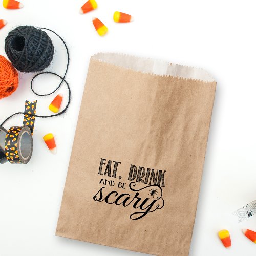 Eat Drink and Be Scary Halloween Party Favor Bag