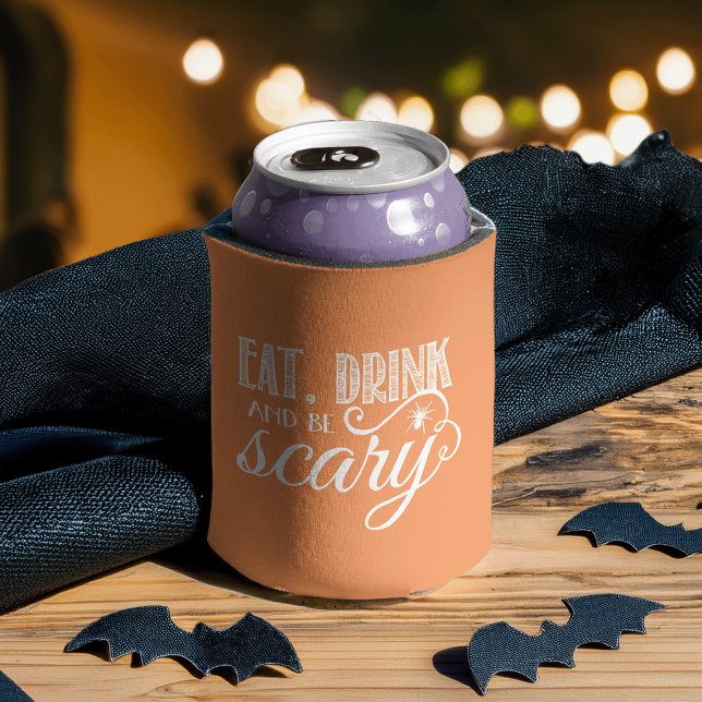 Eat, Drink and Be Scary Halloween Party Favor Can Cooler (Creator Uploaded)